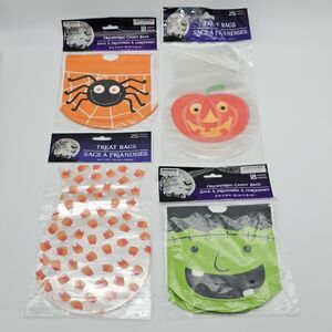 Halloween Party Favors Treat Bags Lot Spider Pumpkin Frankenstein Candy Corn